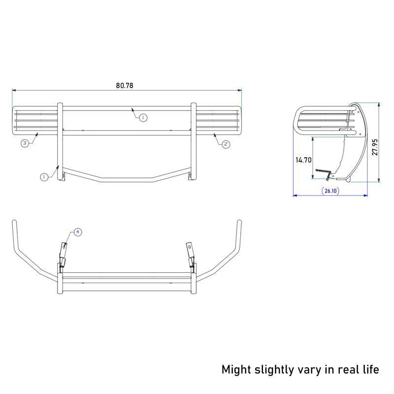 Black Horse Offroad 17dg100ma Grille Guard||17dg100ma_7.Jpeg||91||blk17dg100ma||2344581