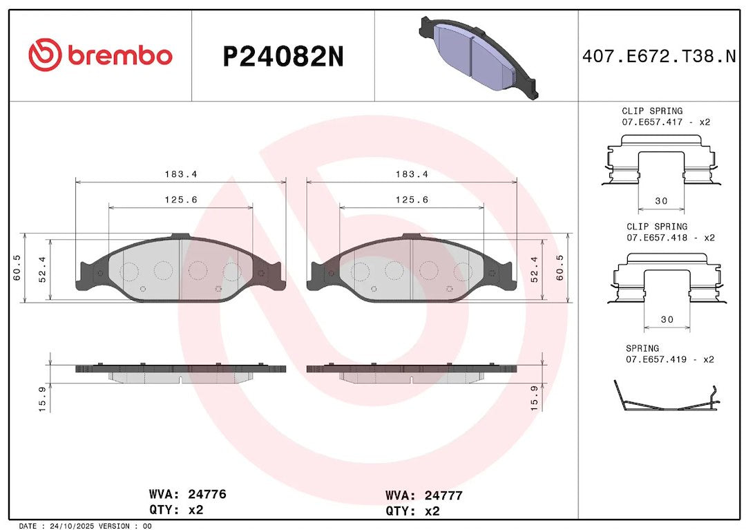 Brembo P24082n Brake Pad||p24082n_2.Jpg||86||brmp24082n||2091681