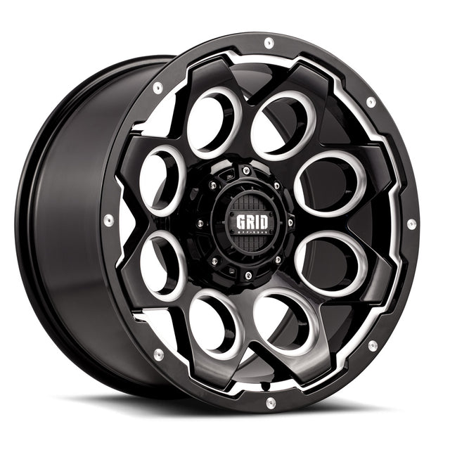 Grid Wheels Gd0818090527m278 Wheel||gd08_Gloss Black With Milled Accents.Jpg||85||grw8189527m27||1316857