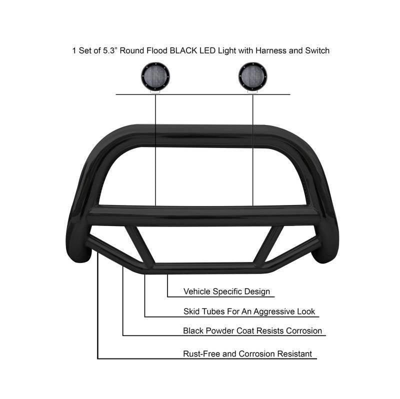 Black Horse Offroad Mbb-Tod1009-Plfb Bull Bar||mbb-Tod1009-Plfb_7.Jpeg||91||blkbtod1009pb||1648435