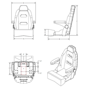 Product of Taco Ha12-25-0-Wha Boat Seat