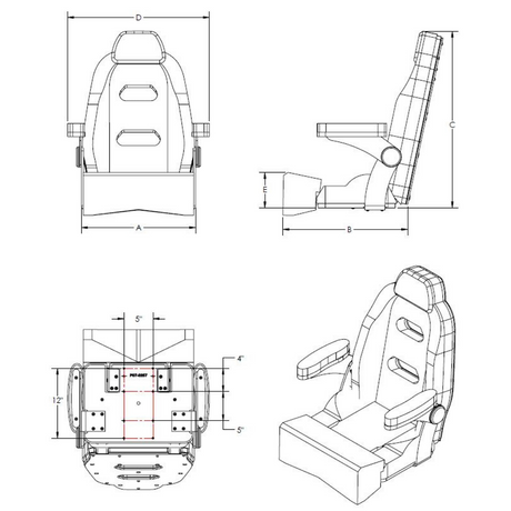 Product of Taco Ha12-25-0-Wha Boat Seat