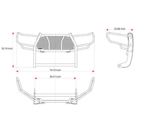Black Horse Offroad Ru-Tota16-B Grille Guard||ru-Tota16-B_6.Jpeg||90||blkrutota16b||1649208