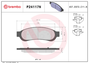 Brembo P24117n Brake Pad||p24117n_1.Png||86||brmp24117n||2104551