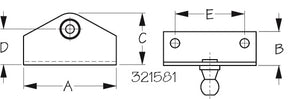 Sea Dog 321581-1 Boat Hatch Lift Support Mounting Bracket||321581-1_1.Jpg||86||sdg3215811||929525