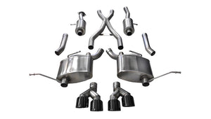Product of Corsa Performance 14984BLK Sport Sound Level Cat Back System Dual Exhaust System Kit 