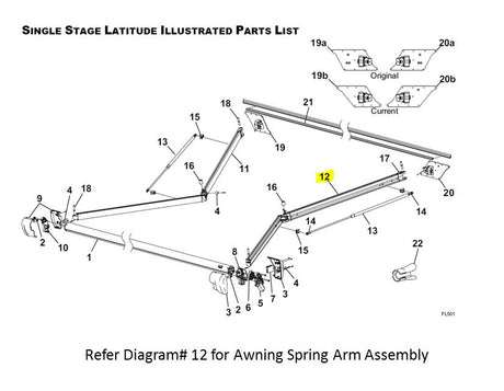 Product of Carefree RV R001787-005 Electric Awning Arm 