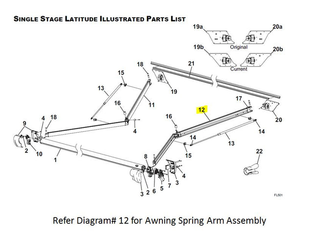 Product of Carefree RV R001787-005 Electric Awning Arm 