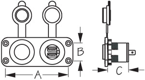 Product of Sea Dog 426505-1 Marine Electrical Panel