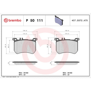 Brembo P50111 Brake Pad||p50111_Drw.Jpg||87||brmp50111||1753595
