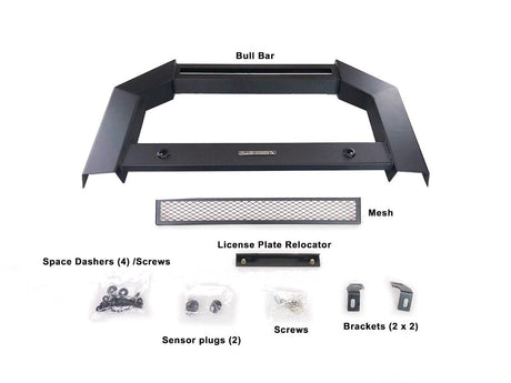 Product of Black Horse Offroad AB-GM11-NL Bull Bar Black Satin 3 Inch No with skid plate 