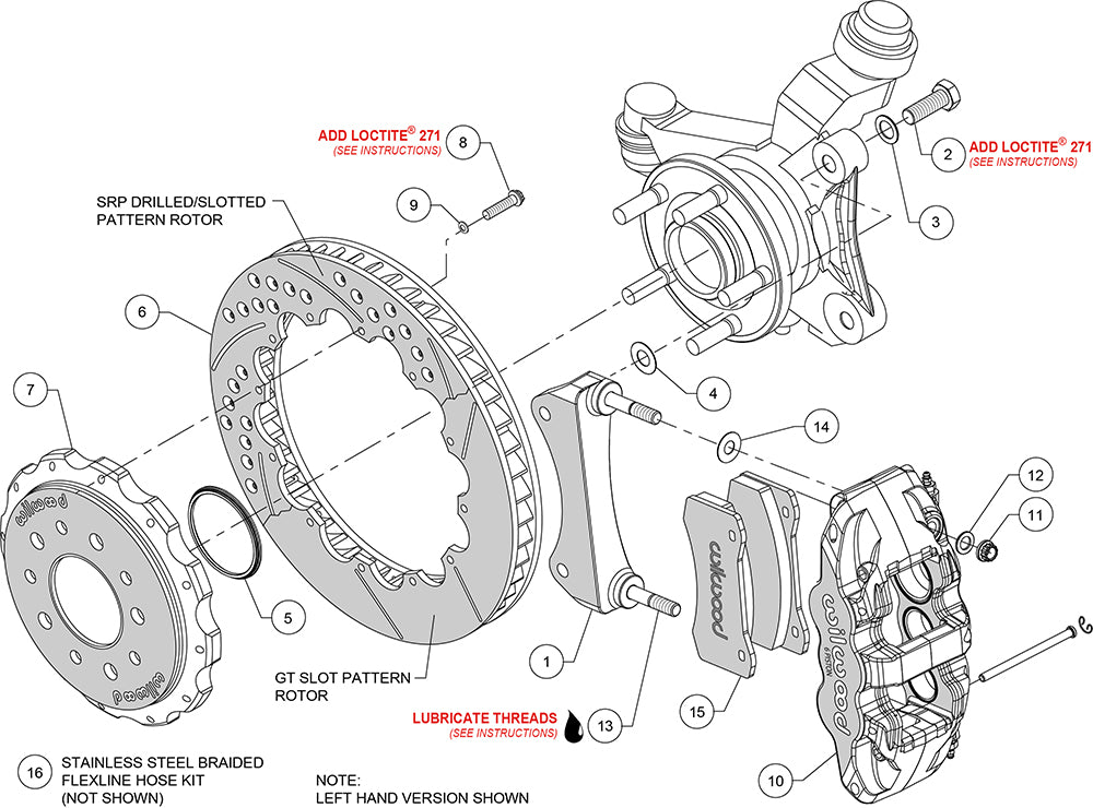 Product of Wilwood Brakes 140-15892-R Brake Kit