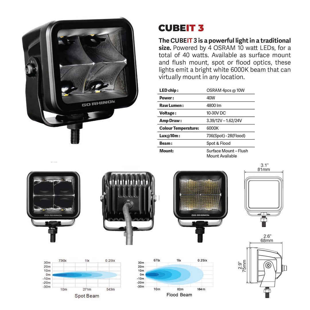 Go Rhino 750400321scs Driving/ Fog Light||||89||g260400321scs||2019507