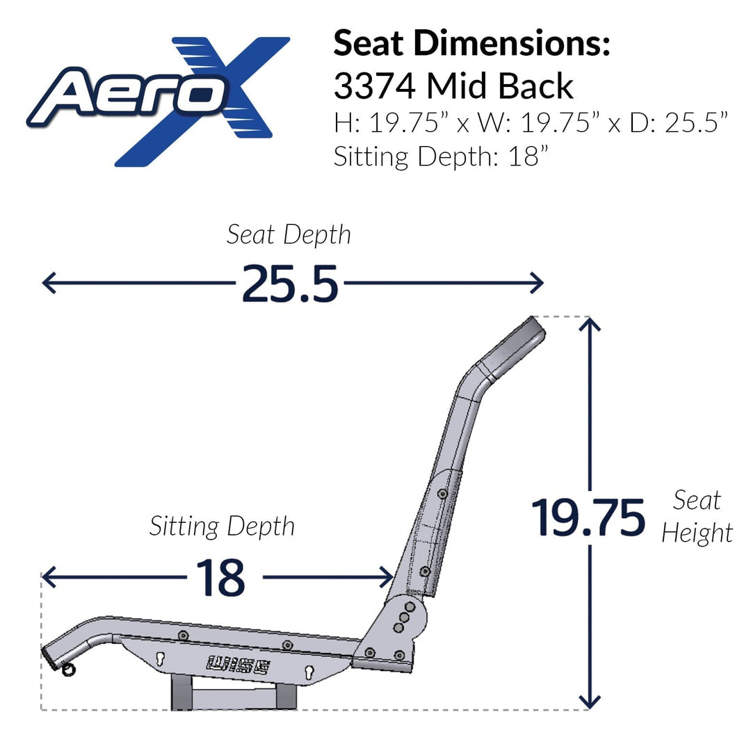 Wise Seating 3374-1800 Boat Seat||aeroxdims3374.Jpg||95||w7z33741800||1710678