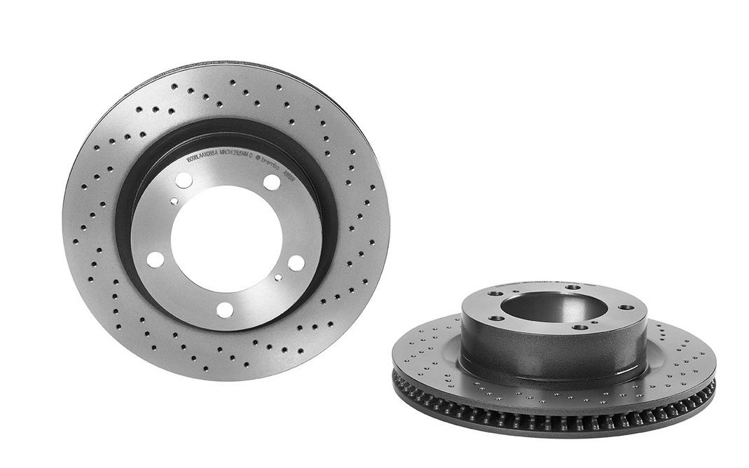 Product of Brembo 09A9661XC02 Xtra Vented Cross Drilled 1 Piece Brake Rotor 