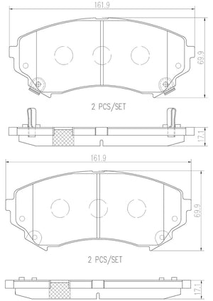 Product of Brembo P09018N Brake Pad - Set Of 4 