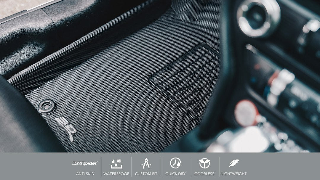Product of 3D Mats KAGU L1GM02411509 Black Thermoplastic Rubber Of Carbon Fiber Texture Floor Liner 