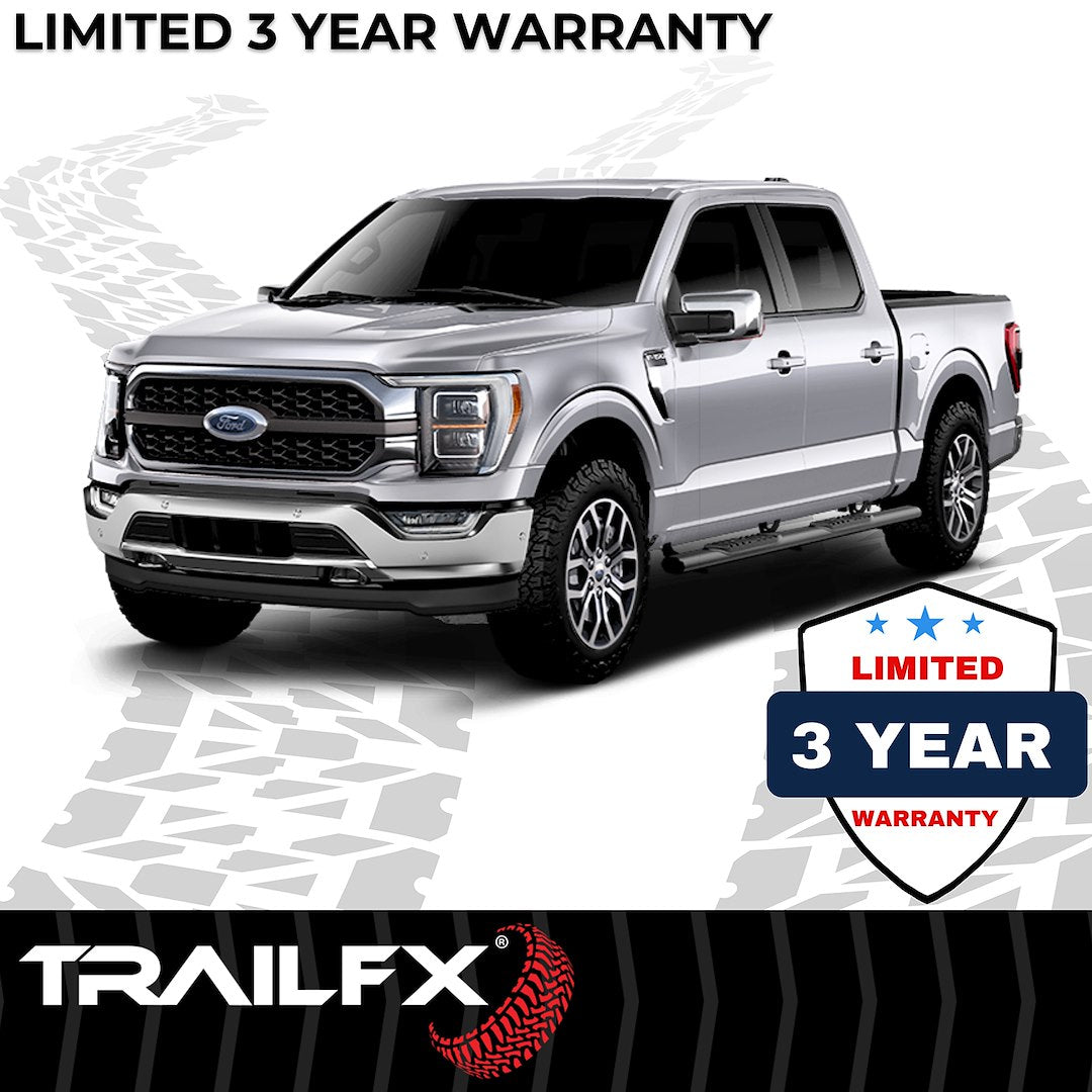 Product of TrailFX 2930314043 TFX 4" Oval Tube Side Steps Nerf Bar With Surface Steps 