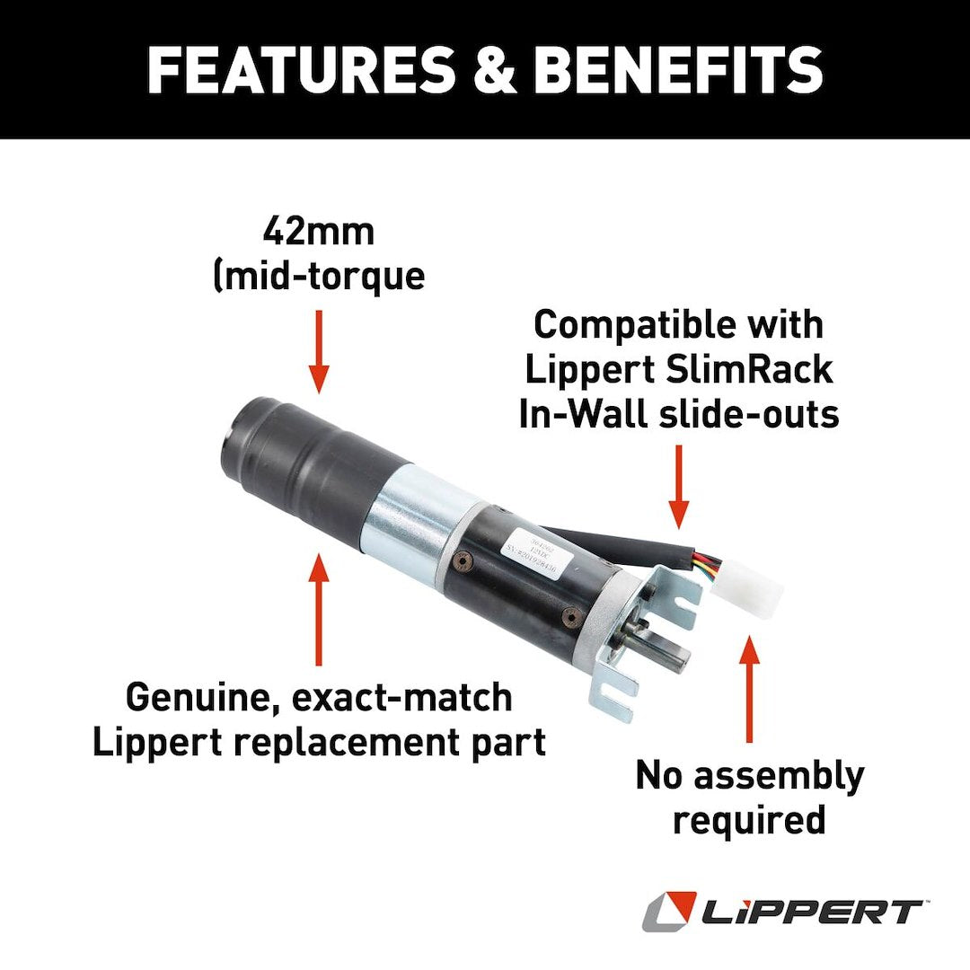 Product of Lippert Components 364262 Lippert In-Wall Slide Out System Slide Out Motor 