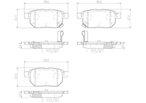 Product of Brembo P83133N Brake Pad - Set Of 4 