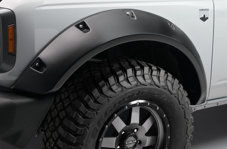 Product of Bushwacker 20960-02 Pocket Style/ Exposed Fasteners Black Fender Flare - Set Of 4 