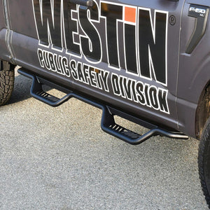 Product of Westin Automotive 20-13945 Outlaw Nerf Bar With Drop Down Steps 