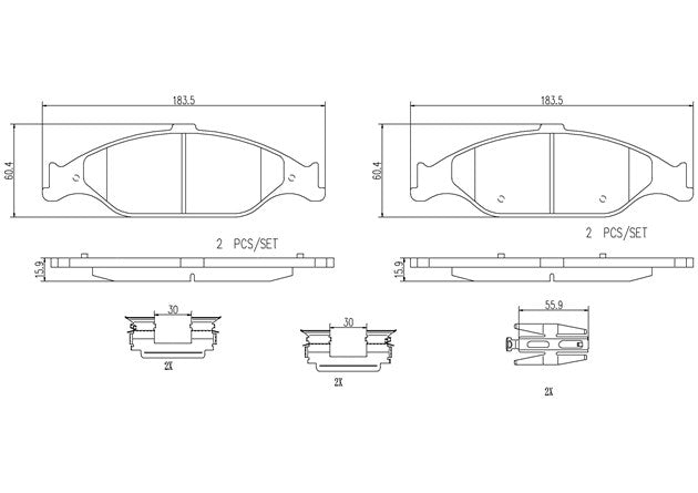 Product of Brembo P24082N Brake Pad - Set Of 4 