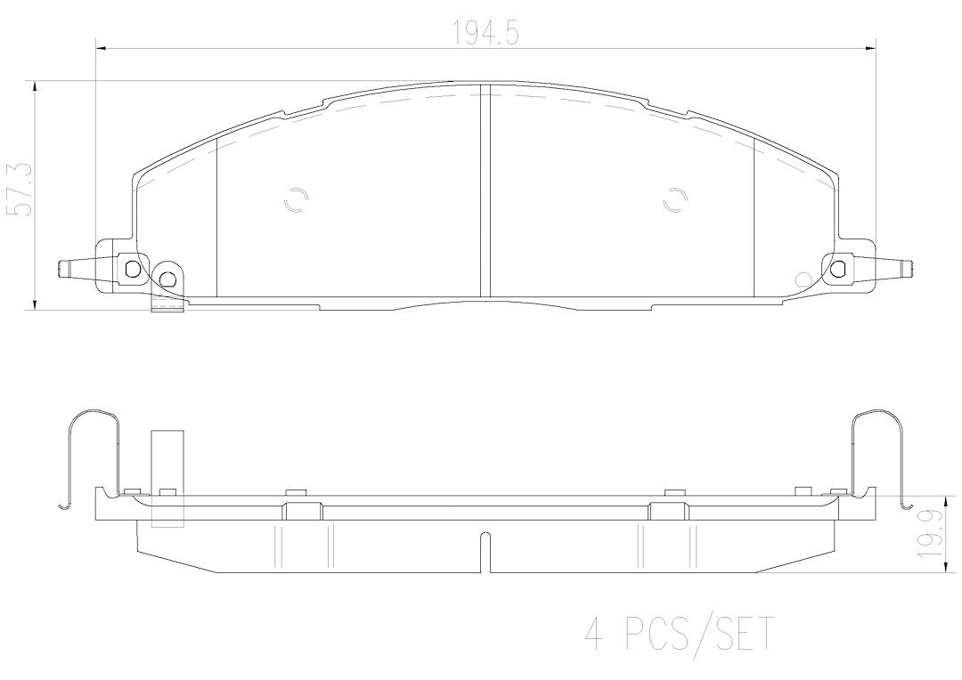 Product of Brembo P18036N Brake Pad - Set Of 4 