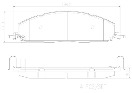 Product of Brembo P18036N Brake Pad - Set Of 4 