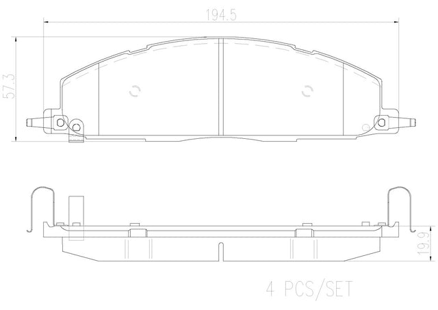Product of Brembo P18036N Brake Pad - Set Of 4 