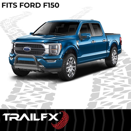 Product of TrailFX B0028B Bull Bar Black Powder Coated 3 Inch Yes with skid plate 