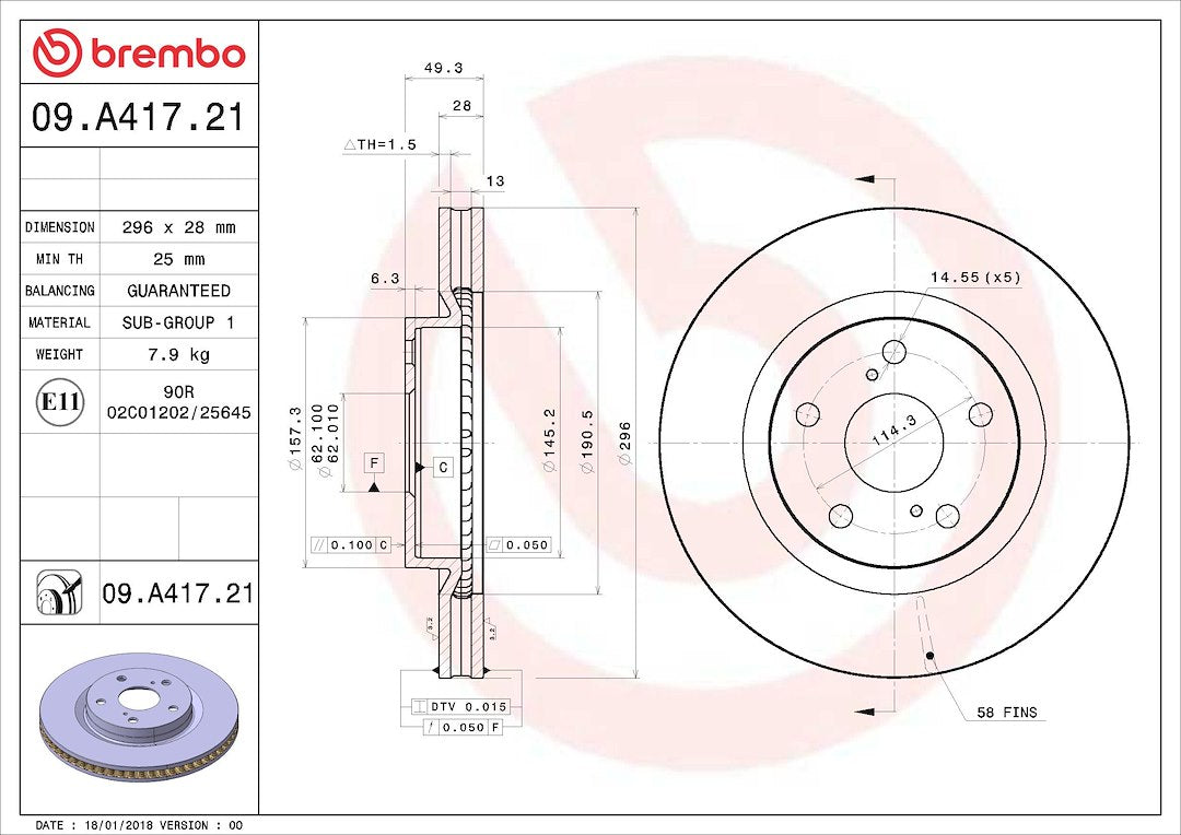 Brembo 09a41721c02 Brake Rotor||09a41721c02_1.Jpg||86||brm9a41721c02||1684446