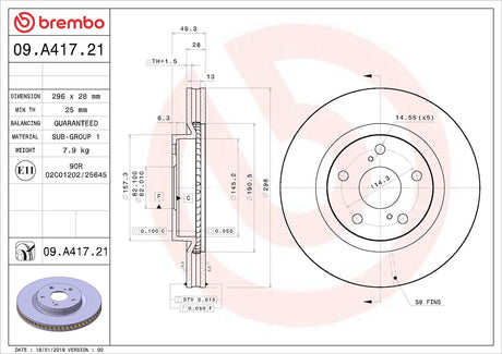 Brembo 09a41721c02 Brake Rotor||09a41721c02_1.Jpg||86||brm9a41721c02||1684446