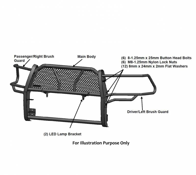 Black Horse Offroad Ru-Dosp19-B Grille Guard||ru-Dosp19-B_8.Jpg||92||blkrudosp19b||1647922