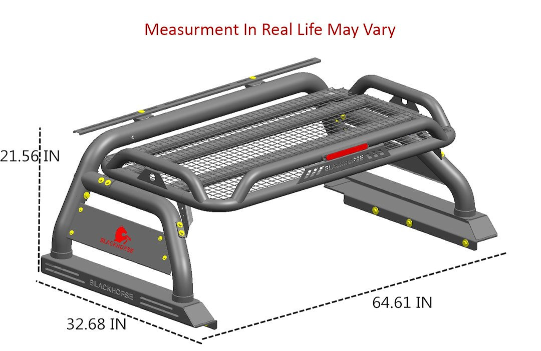 Product of Black Horse Offroad ATRB5BK-PLFB  Truck Bed Bar 