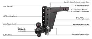 Product of Bulletproof Hitches ED208 Receiver Trailer Hitch Ball Mount 
