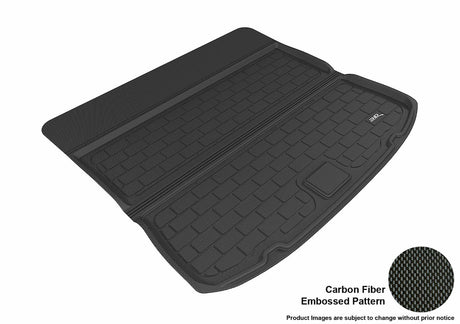 Product of 3D Mats M1FR1001309 Black Thermoplastic Rubber Of Carbon Fiber Texture Back Of 2nd Row Seat Cargo Area Liner 