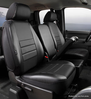 Product of Fia SL67-35 BLK/BLK SL60 Series Leatherlite Black Synthetic Leather Seat Cover 