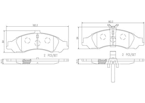 Product of Brembo P64002N Brake Pad - Set Of 4 
