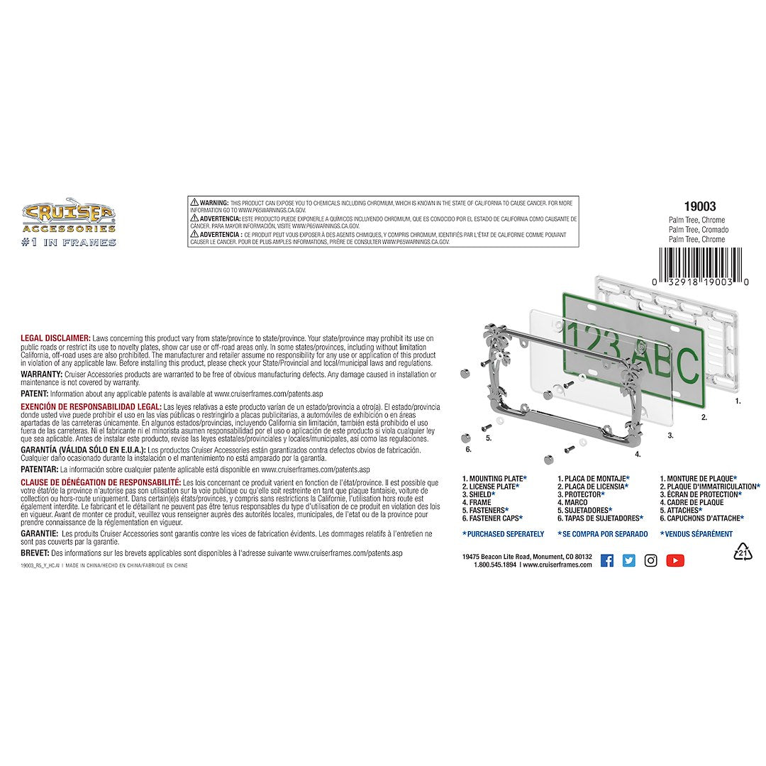 Product of Cruiser 19003 License Plate Frame