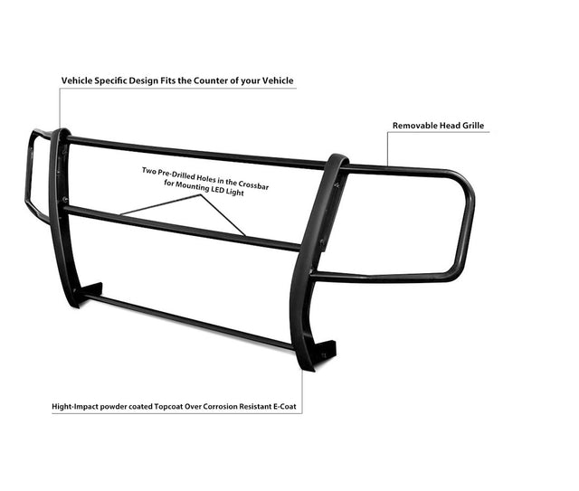 Product of Black Horse Offroad 17DOPRMA Grille Guard Modular Black Powder Coated 