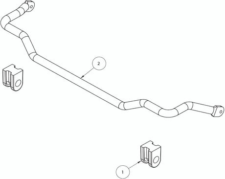 Product of Roadmaster 1139-176 Solid Chromoly Steel Stabilizer Bar 
