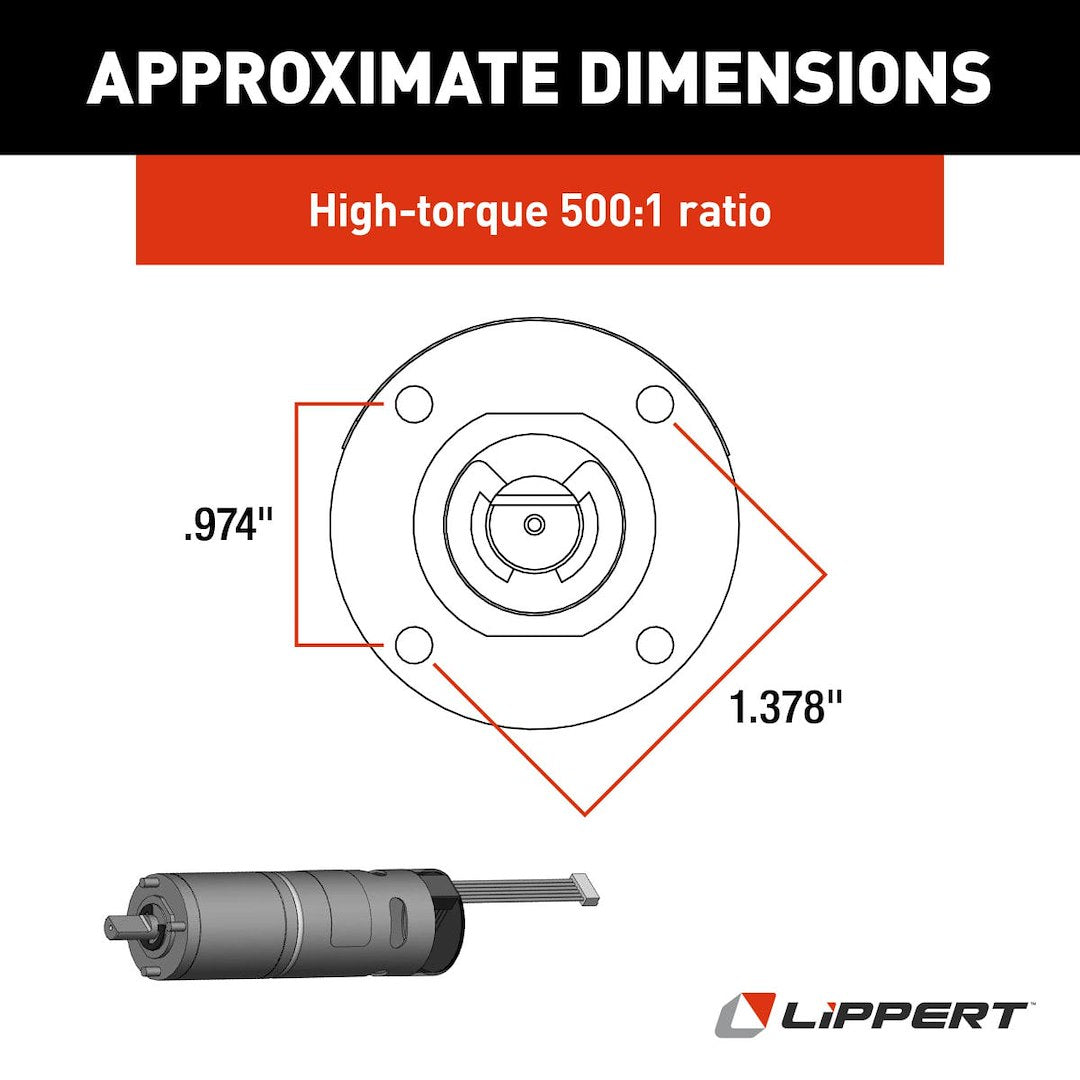 Product of Lippert Components 287298 Lippert In-Wall Slide Out System Slide Out Motor 