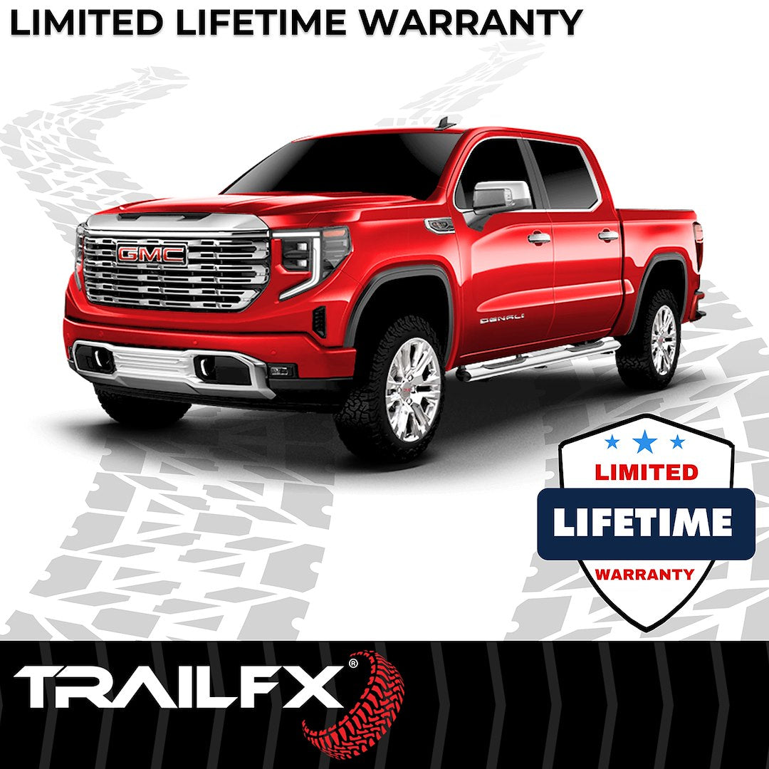 Product of TrailFX A7010S TFX 5" Oval Straight Side Bars Nerf Bar With Surface Steps 