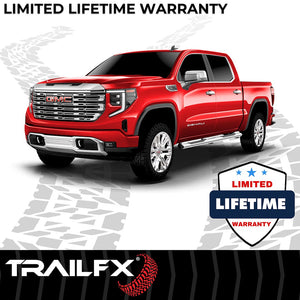 Product of TrailFX A7010S TFX 5" Oval Straight Side Bars Nerf Bar With Surface Steps 