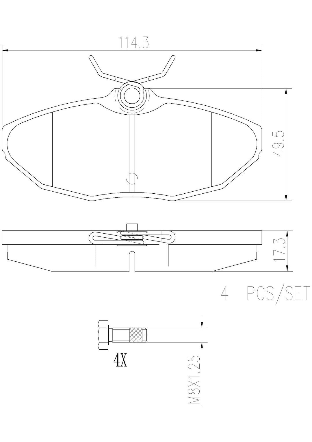 Product of Brembo P36013N Brake Pad - Set Of 4 