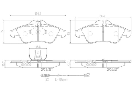 Product of Brembo P50080N Brake Pad - Set Of 4 