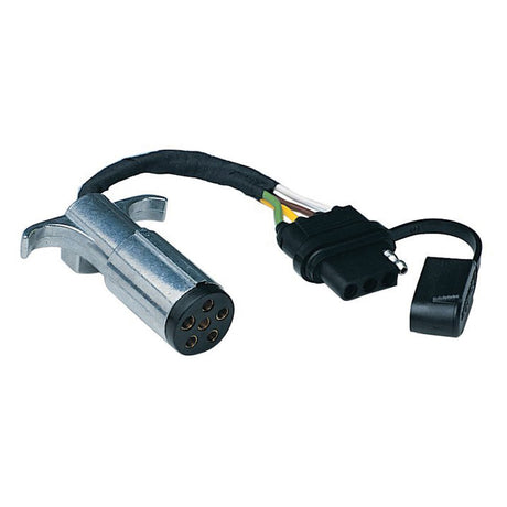 Husky Towing 13168 Trailer Wiring Connector Adapter||hus_13168_Connector Adapter_6 Rnd To 4 Flat Gf.Jpg||85||hus13168||1050874