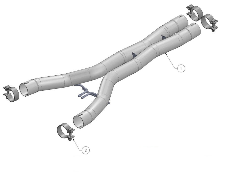 Borla 60548 Exhaust Crossover Pipe||60548_2.Jpg||87||b2560548||2111413