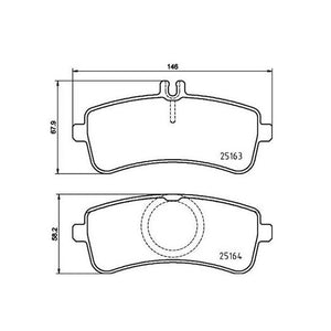 Product of Brembo P50132 Brake Pad - Set Of 4 
